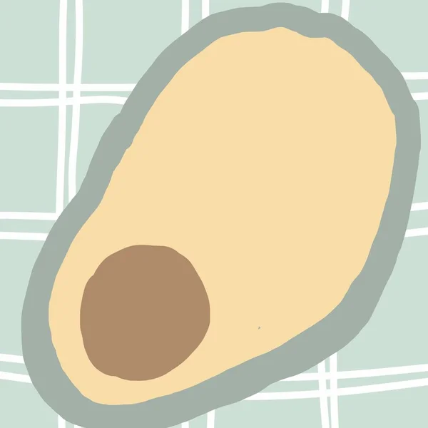 avokado simgesi vektör çizimi