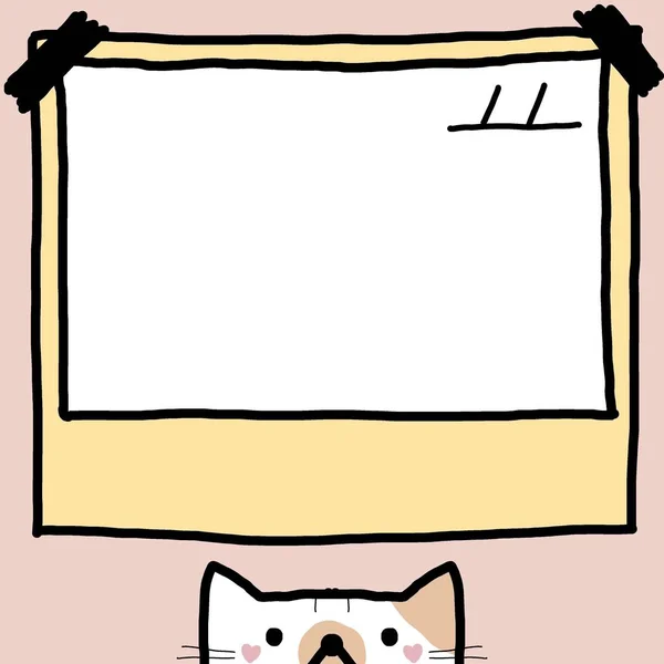 Cute Cat Cartoon Karakter Vectorillustratie — Stockfoto