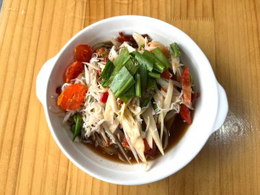 thai food, fried pork with vegetables