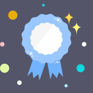 ödül ödülü, ikon, kupa ödülü, kazanan düz tasarım ikonu vektörü