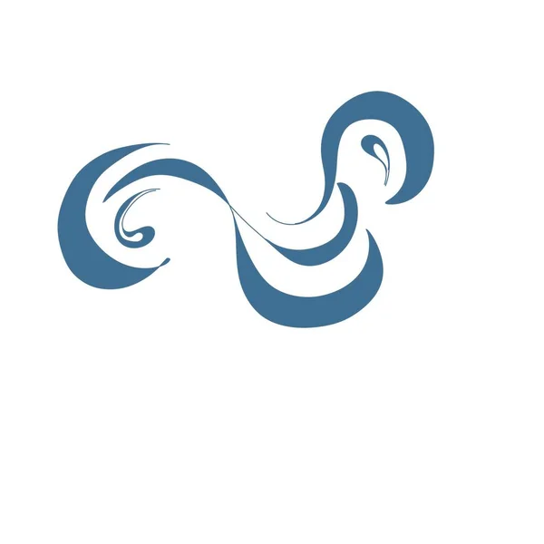 Простий Малюнок Ескіз Краплі Хвиля Візерунок Синій — стокове фото