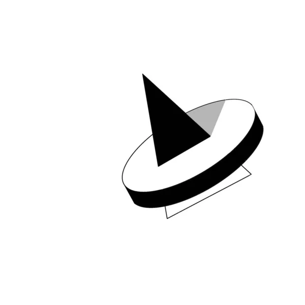 Egyszerű Fekete Fehér Rajz Jel Szimbólum Elem Részlet — Stock Fotó