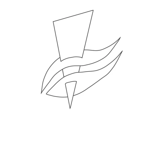 Απλό Ασπρόμαυρο Σχέδιο Σύμβολο Στοιχείο Λεπτομέρεια — Φωτογραφία Αρχείου