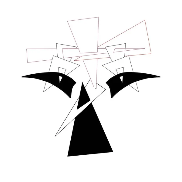 Абстракция Рисунок Треугольников Белом Фоне Дизайн Фон — стоковое фото