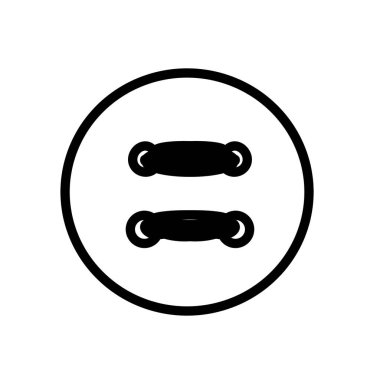 Beyaz arkaplan üzerine siyah çizim. Desen, soyutlama, deco, düğme