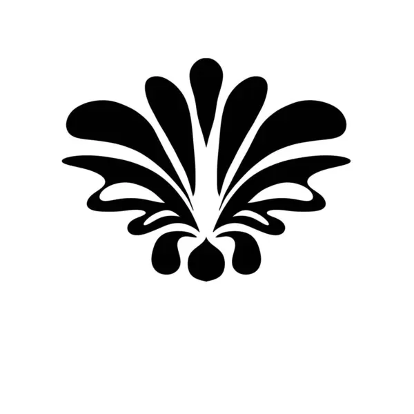 Simbol Bunga Pada Latar Belakang Putih — Stok Foto