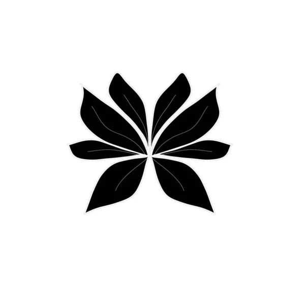 Σύμβολο Λουλούδι Λευκό Φόντο — Φωτογραφία Αρχείου