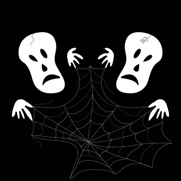 Halloween Web Sobre Fondo Oscuro — Foto de Stock