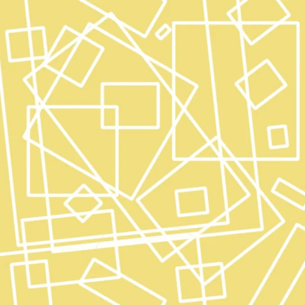 Λευκά Ορθογώνια Κίτρινο Φόντο Εκτύπωση Εικονογράφηση Φόντο Γεωμετρία Τέχνη Υφάσματα — Φωτογραφία Αρχείου
