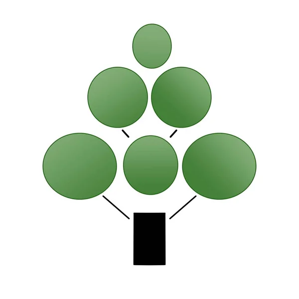 Uma Ilustração Ícone Sinal Árvore Apenas Desenho Símbolo Deco — Fotografia de Stock
