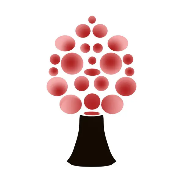 Uma Ilustração Ícone Sinal Árvore Apenas Desenho Símbolo Deco — Fotografia de Stock