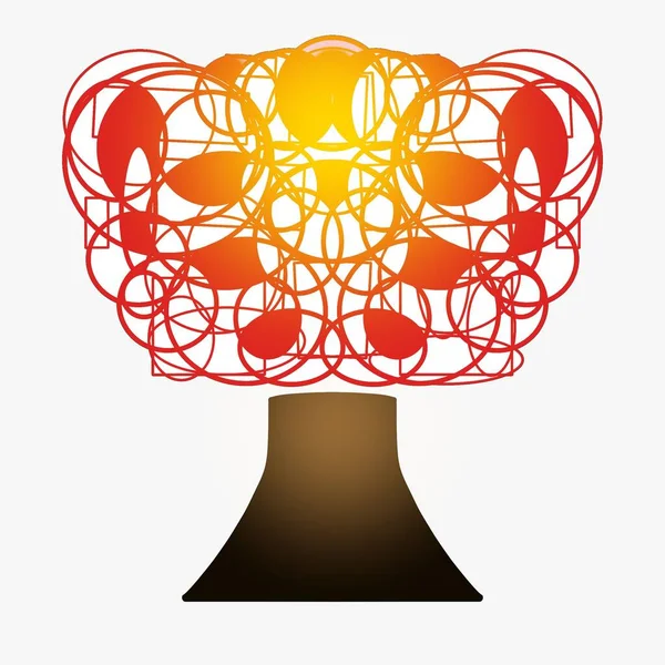 Ілюстрація Ікона Дерево Простий Малюнок Символ Деко — стокове фото