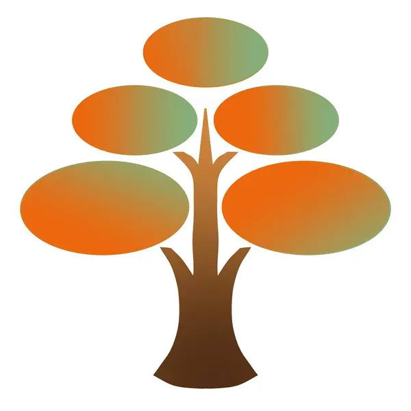 Illustration Icon Tree Sign Just Drawing Symbol Deco — Stock Photo, Image