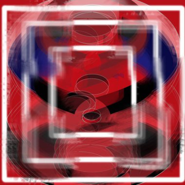 Kırmızı, geometrik, deco, sanat olarak soyutlama