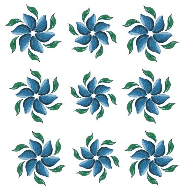 Şablon, kumaş. Dekor, tekstil, çiçekler