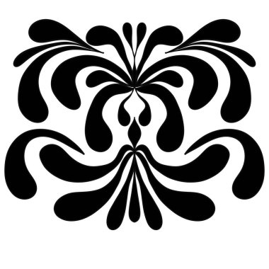 Desen. Dekor, tasarım, logonun bir parçası, sanat, siyah beyaz üzerine