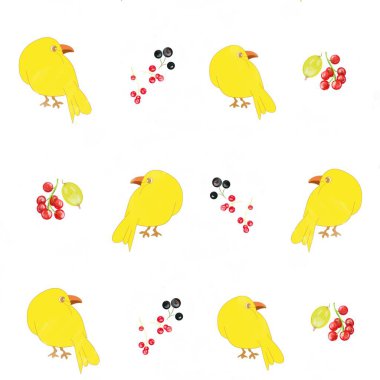 Kuşlar ve böğürtlenler, böğürtlenler, desenler, böğürtlen seti, yaz, gıda, vejetaryen, parlak, kuş üzümü, sarı kuşlar