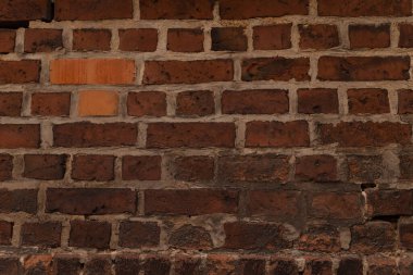 Kırmızı grunge tuğla duvar, soyut arkaplan dokusu eski ve eski usul