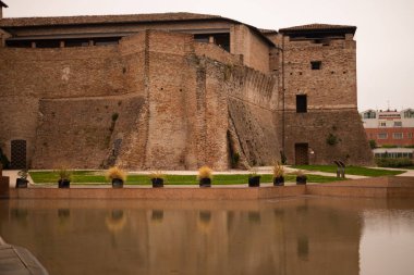 Rimini, İtalya - 2024. İtalya, Rimini 'deki Castel Sismondo manzarası