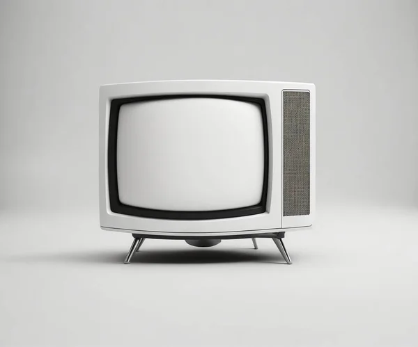 Vintage Television White Background — Stock Photo, Image