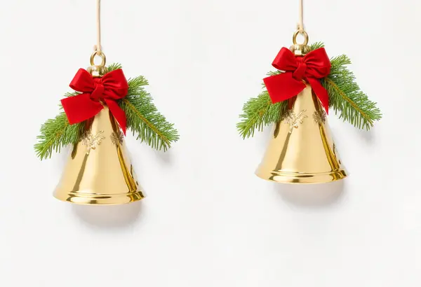 Christmas Bells Isolated White Background — Stock Photo, Image