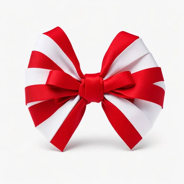 白色背景的红色圣诞弓 — 图库照片