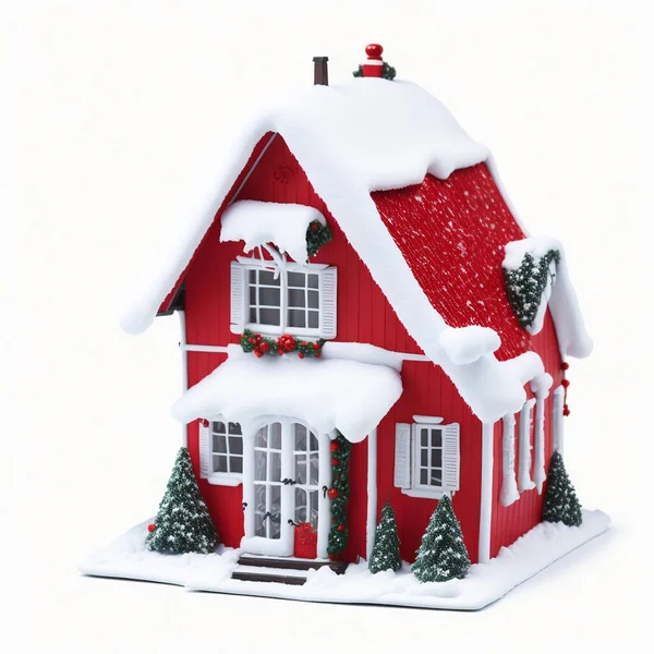 Christmas House isolated on White Background