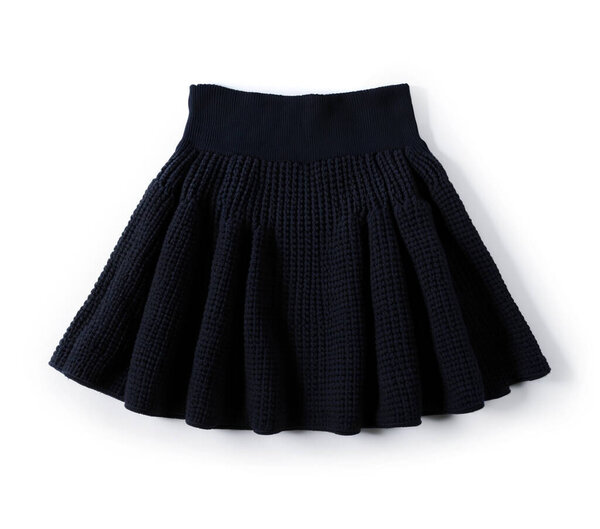 Knitted black Skirt on white background