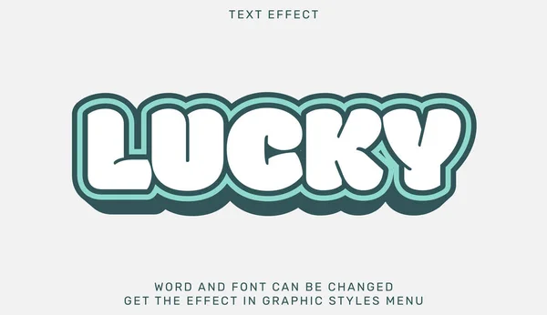Lucky Tekst Effect Template Ontwerp — Stockvector