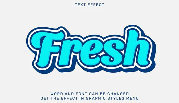 Fresh Text Effect Template Design Text Emblem Advertising Branding Business — Stock Vector