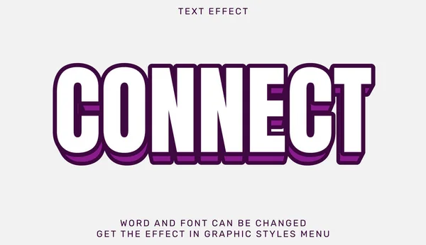 Connect Text Effect Template Design — Stock Vector