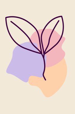 Duvar dekorasyonu için Boho bitki sanatı