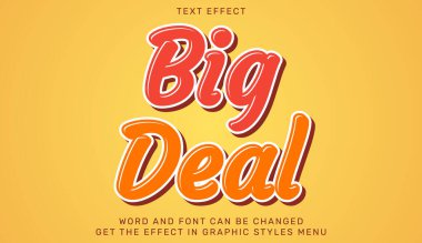 3B tasarım için büyük bir metin efekti şablonu