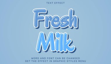 Taze süt etkisi şablonu 3 boyutlu tasarım