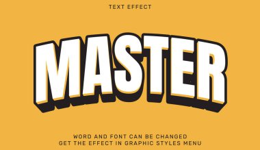 Master text effect in 3d design clipart