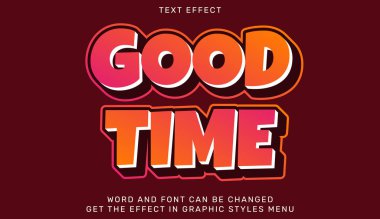 3D dizaynında iyi zaman metin efekti