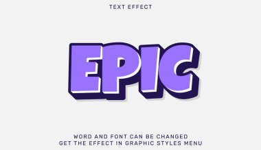 3d dizaynında destansı metin efekti