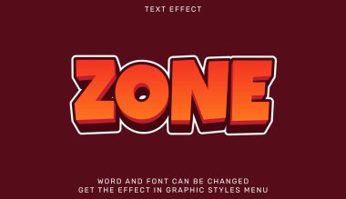 3d dizaynında bölge metin efekti