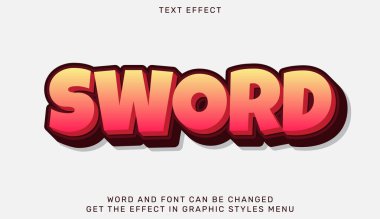 Kılıç metin efekti 3D tasarımı