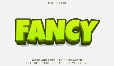 Tasarım projeleri için 3D gölge efektli parlak yeşil metin biçimi