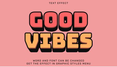 3d dizaynında iyi titreşimler metin efekti