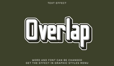 Yeşil arkaplanda retro tasarımı ile biçimlendirilmiş çakışan metin efekti