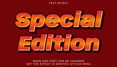 Kırmızı zemin üzerinde kalın tipografi ile canlı özel baskı metin efekti