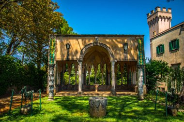 Çay Odası, Villa Cimbrone, Ravello, Amalfi Sahili. Yüksek kalite fotoğraf