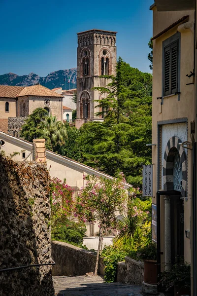 Fantastisk Skönhet Klocktornet Ravello Italien Högt Uppe Kulle Med Utsikt — Stockfoto