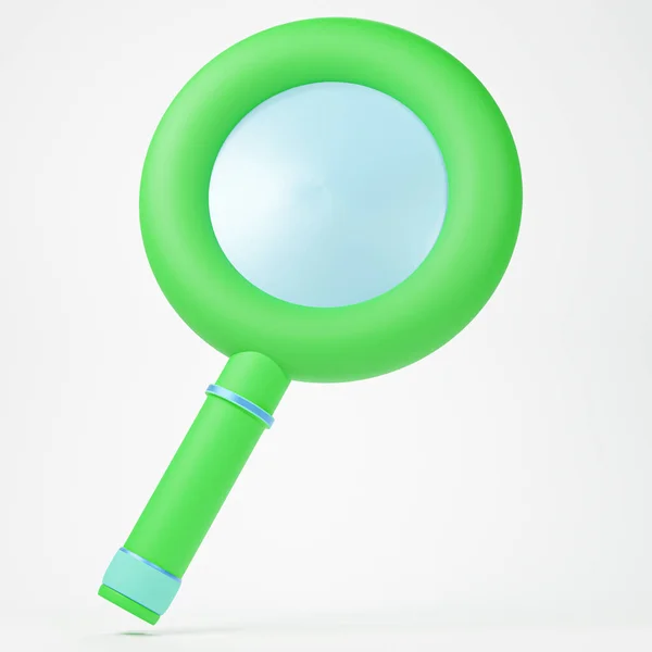 Illustration Pastel Green Magnifying Glass Icon — Stock Photo, Image