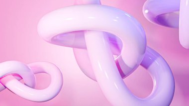 Pembe döngüler ile üç boyutlu özet arkaplan oluştur