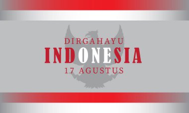 Endonezya bağımsızlık günü vektör geçmişi. Kart, pankart ya da poster için uygun.