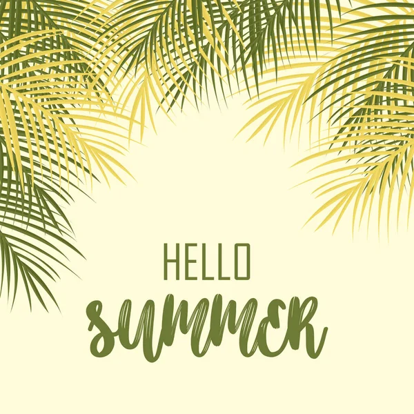 Olá Verão Ilustração Vetorial Bem Vindo Summer Suitable Para Cartão — Vetor de Stock