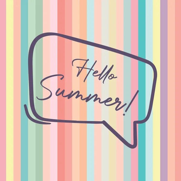 Bonjour Illustration Vectorielle Été Bienvenue Summer Suitable Pour Carte Bannière — Image vectorielle